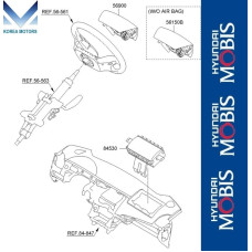 airbag module passenger hyundai sonata yf 2009-14